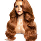 HOBN177-2 Coper Indian Wavy Lace Front Wig