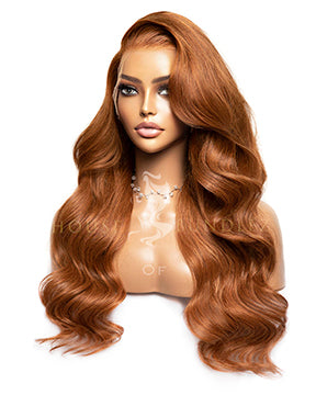 HOBN177-2 Coper Indian Wavy Lace Front Wig